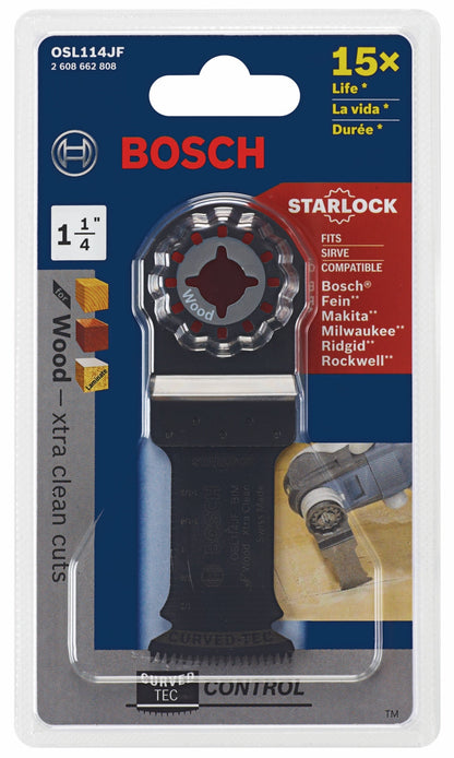 BOSCH OSL114JF 1-1/4 In. Starlock® Oscillating Multi Tool Bi-Metal Xtra-clean Clean Plunge Cut Blade VM Hardware