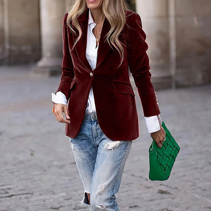 Women’s Slim-Fit Notch-Lapel Blazer FitiqueFit