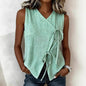 Bow-Tied V-Neck Sleeveless Tank Top – 5 Colors, S–XXL FitiqueFit