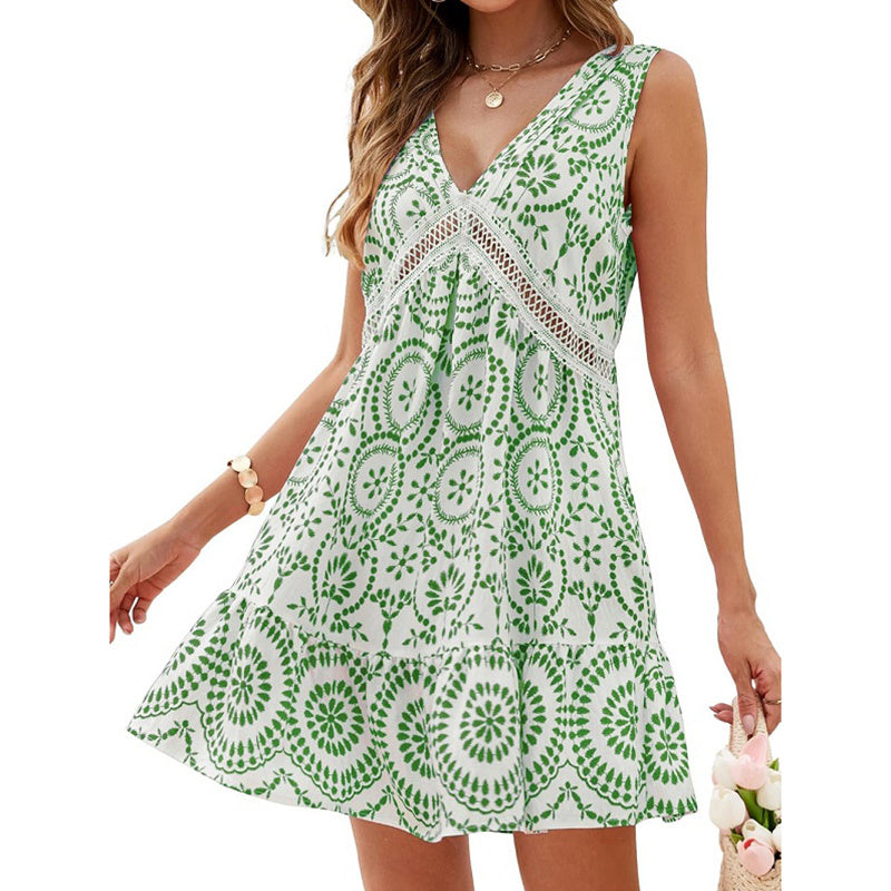 Boho V-Neck Sleeveless Summer Beach Dress FitiqueFit