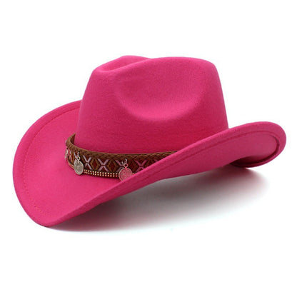 Western Charm Woolen Cowgirl Hat Country in My Heart