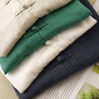 Women’s Retro Chinese-Style Cotton & Linen Loose Top FitiqueFit