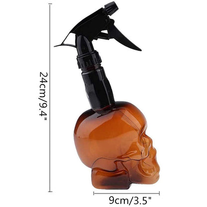 200Ml/7Oz Empty Spray Bottle with a Fine Mist Sprayer Featuring a Retro Skull Design, Made of Plastic And Refillable, Ideal for Hair Styling, Cleaning, And Plant Care NovaCart