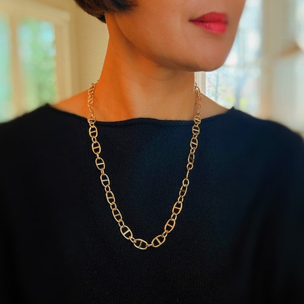Golden Bit Linked Longer Chain Necklace Shop Style & More | Fresh Looks, Everyday Deals & Free Shipping