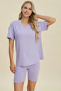 Basic Bae Full Size Ribbed V-Neck Short Sleeve Top and Shorts Set New Era Fashion LLc