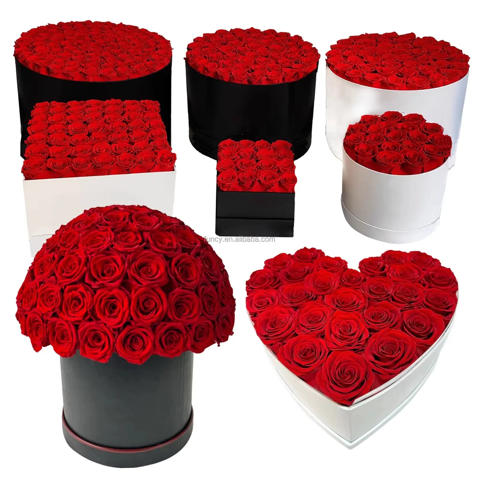 Elegant Custom Logo Preserved Roses Gift Box - Perfect for Mother's Day and Special Occasions