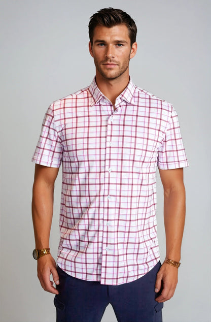 Carnaby Plaid Short Sleeve Tech Shirt Buki