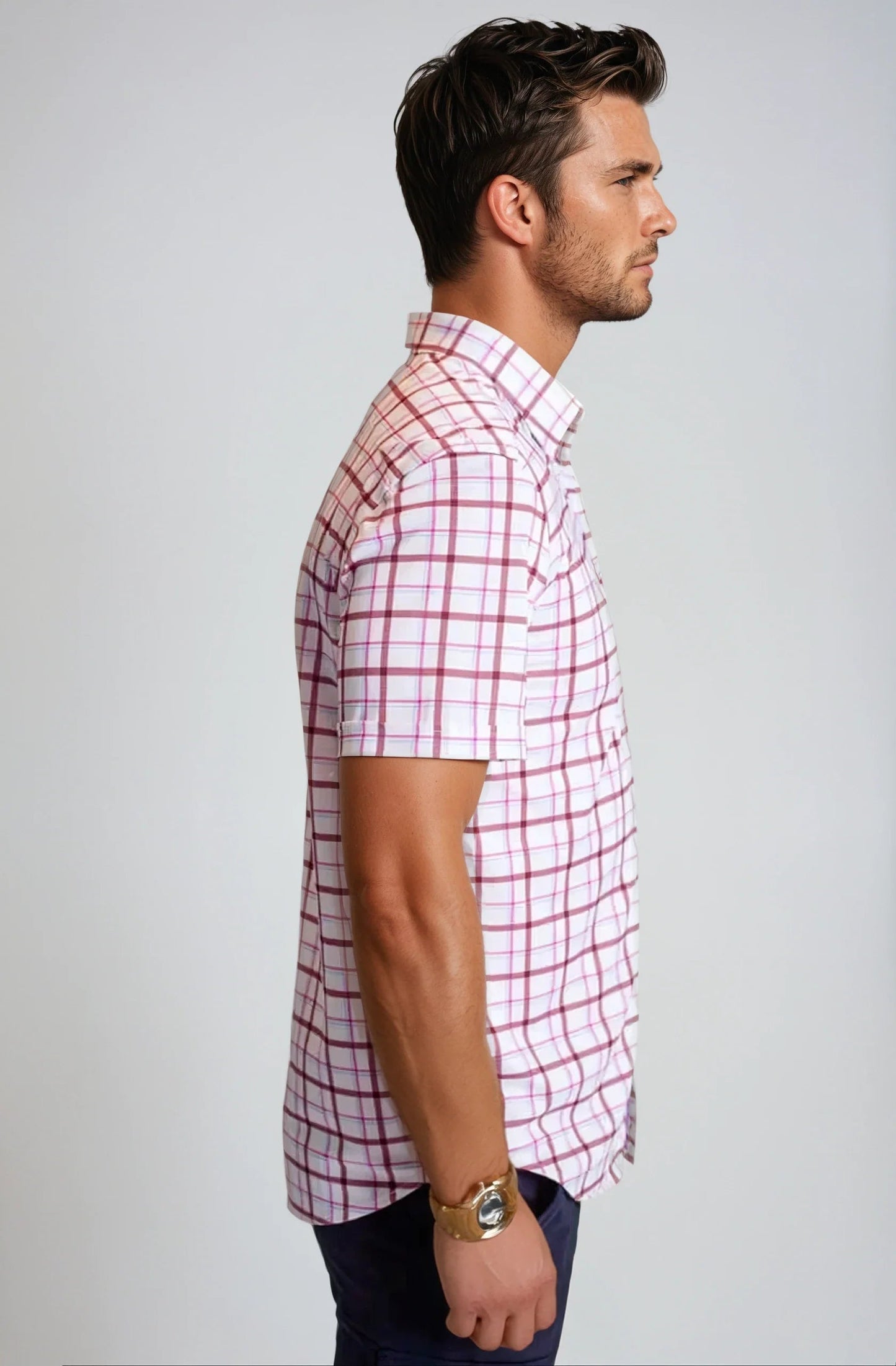 Carnaby Plaid Short Sleeve Tech Shirt Buki