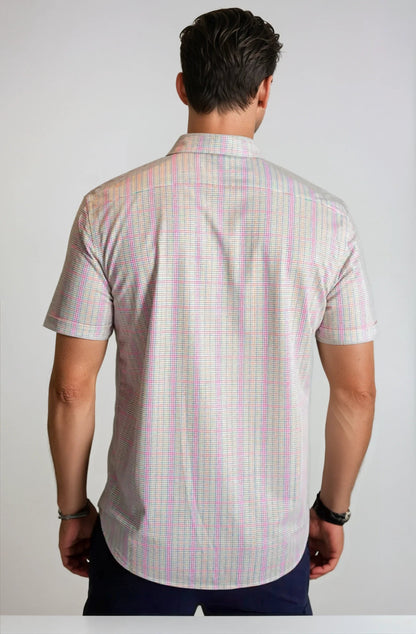 Spectrum Check Short Sleeve Tech Shirt Buki