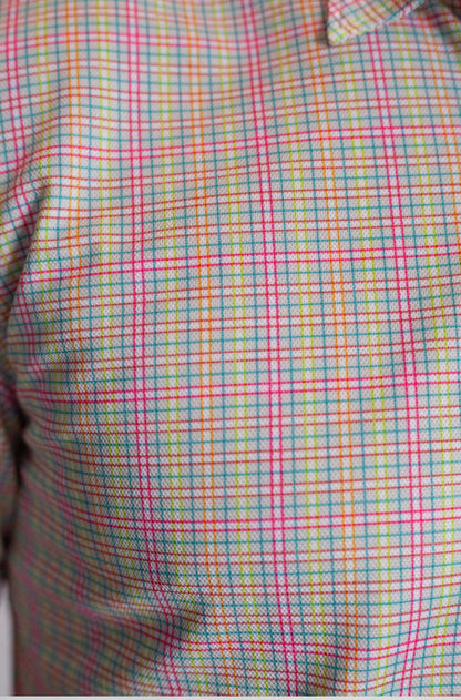 Spectrum Check Short Sleeve Tech Shirt Buki