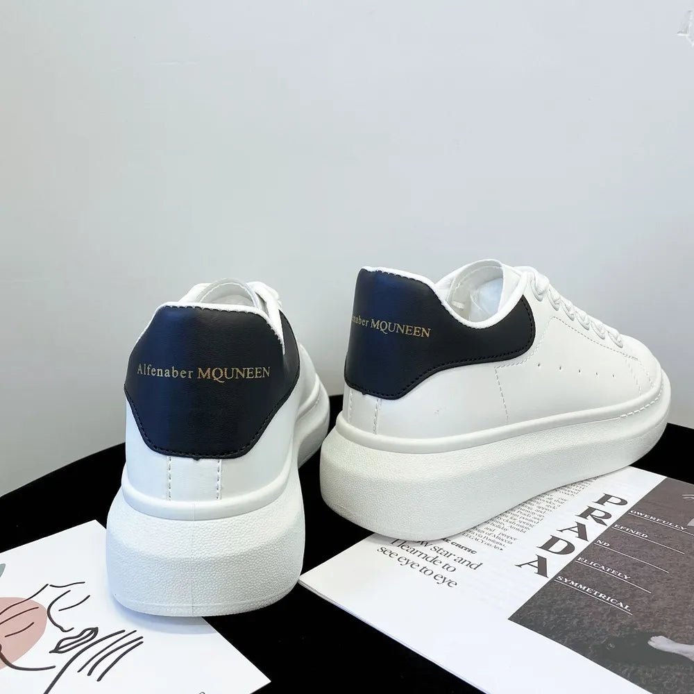 PU Leather Lace Up Round Toe Platform Sneakers New Era Fashion LLc