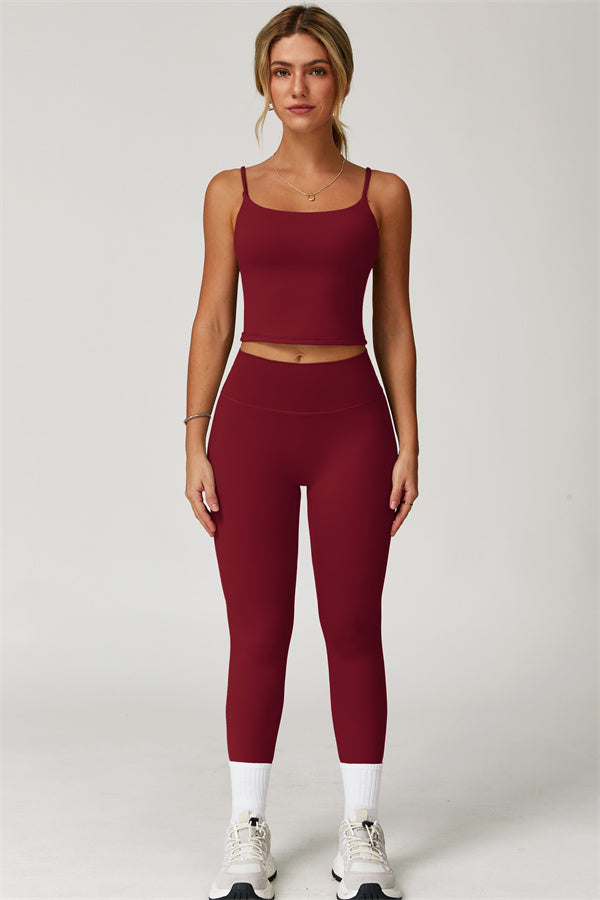 The Agile Crop Top Leggings 2-Piece Set Fitglutes Activewear Gymwear Sportswear & Workout Clothes