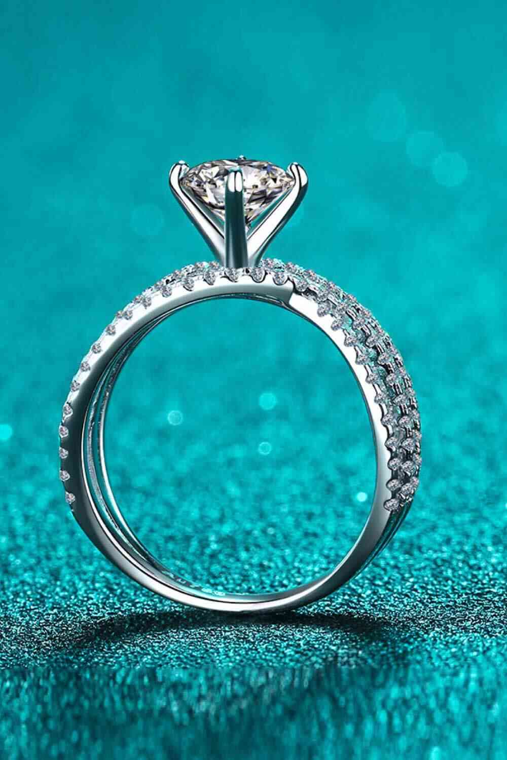 ElegantJewels 1 Carat Moissanite Crisscross Ring – Modern Sterling Silver Design See size chart under “more details” The Fashion Celestial