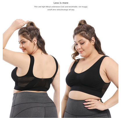 Plus Size Sports Bras for Women Seamless Bra with Pads Big Size Bralette Push Up Brassiere Bra Vest NovaCart