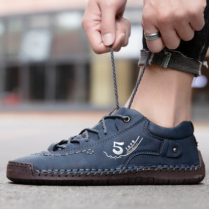 Men's Handmade Stitching Casual Shoes Flats Outdoor Walking Sneakers NovaCart