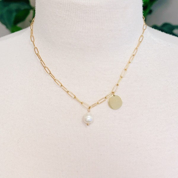 Pearl And Disc Chain Necklace Shop Style & More | Fresh Looks, Everyday Deals & Free Shipping
