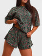 Leopard Print Relaxed Fit Tee and Shorts Lounge Set New Era Fashion LLc
