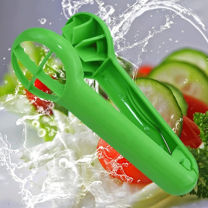 PANCERKA Portable Fruit Cutter - No Blade, Easy Grip Handle, Ergonomic Design for Safe Slicing, Dishwasher Safe, Ideal for Grapes, Cherries, Tomatoes, Strawberries, and Small Fruits, Fruit Slicing Tool | Ergonomic Handle | Du NovaCart
