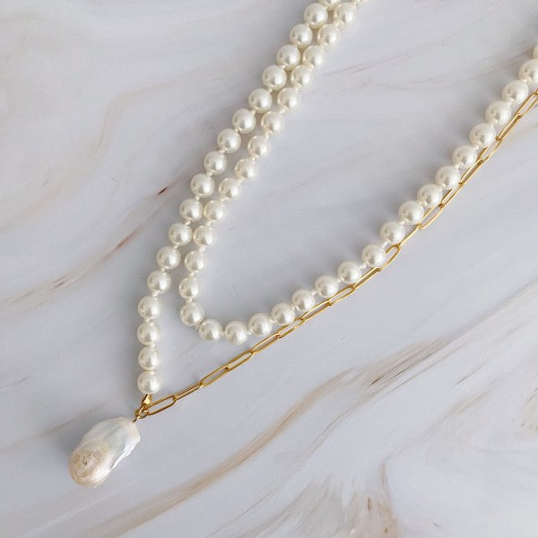 In Your Way Pearl And Chain Long Necklace Shop Style & More | Fresh Looks, Everyday Deals & Free Shipping