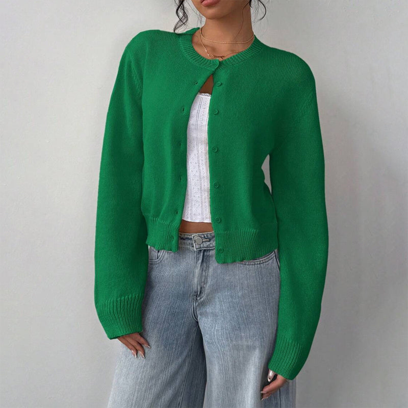 Light Ribbed Button-Up Cardigan FitiqueFit
