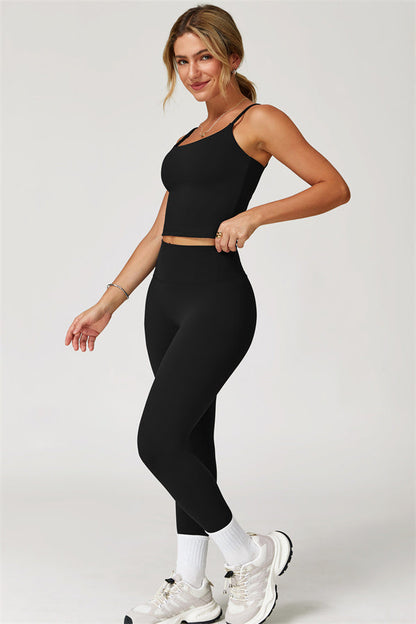 The Agile Crop Top Leggings 2-Piece Set Fitglutes Activewear Gymwear Sportswear & Workout Clothes