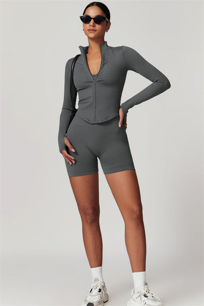 The Delight Jacket Shorts 2-Piece Set Fitglutes Activewear Gymwear Sportswear & Workout Clothes