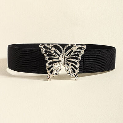 Butterfly Alloy Buckle Elastic Belt See size chart under “more details” The Fashion Celestial