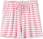 Womens Pajama Shorts Sleep Shorts Stretchy Pajama Pants Pink Stripe L