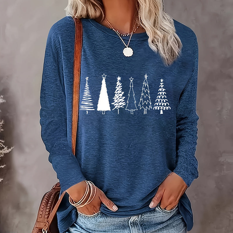 Women’s Christmas Shirt | Cute Christmas Tree Graphic Tee FitiqueFit