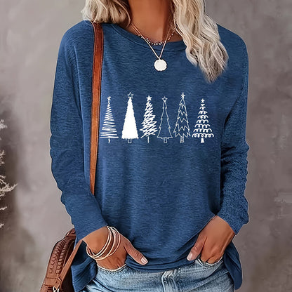 Women’s Christmas Shirt | Cute Christmas Tree Graphic Tee FitiqueFit