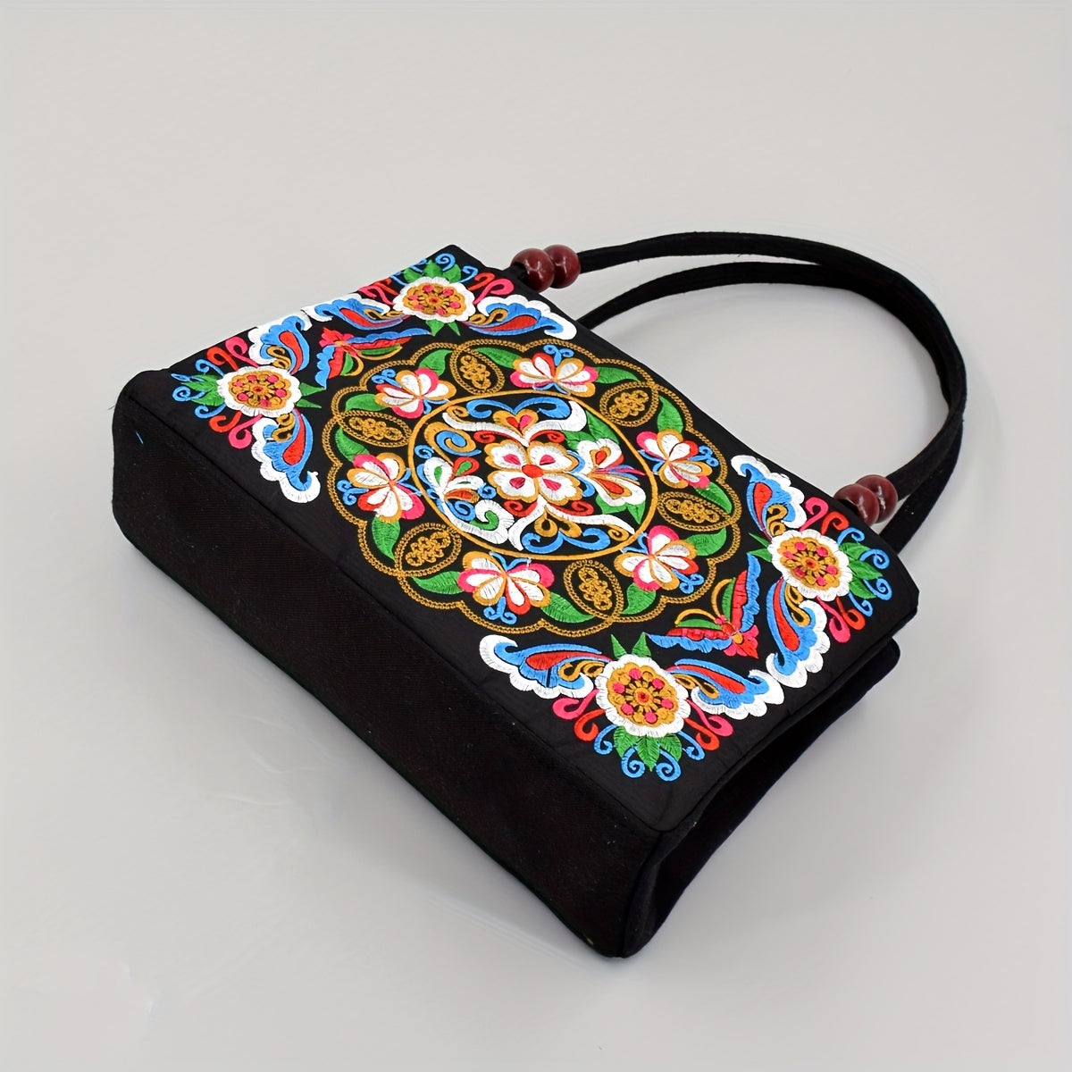 Embroidered Handbag, Double Zipper Bag, Women's Printed Handbag NovaCart