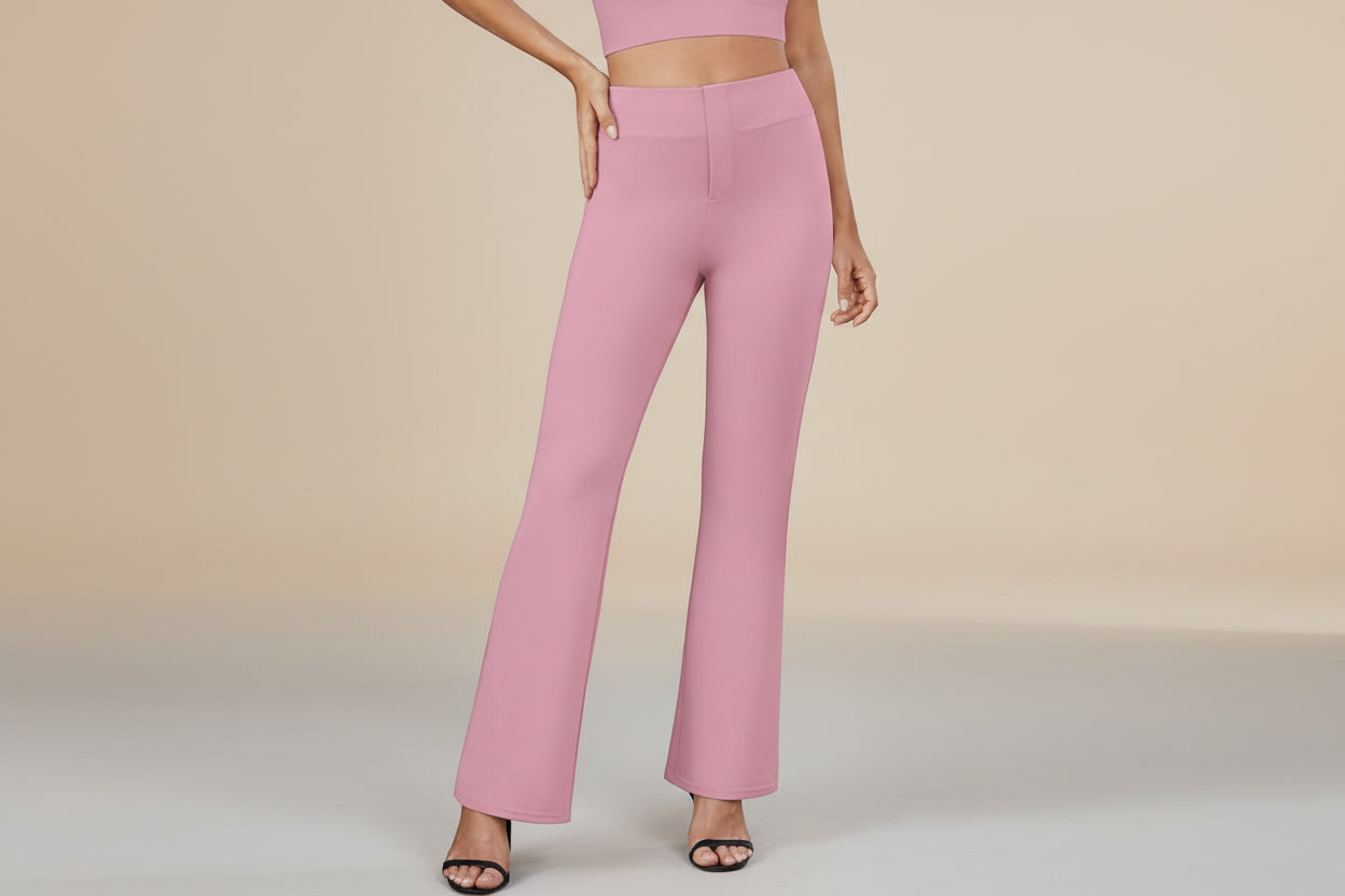 Business-Casual High-Waisted Stretch Trousers for Women FitiqueFit