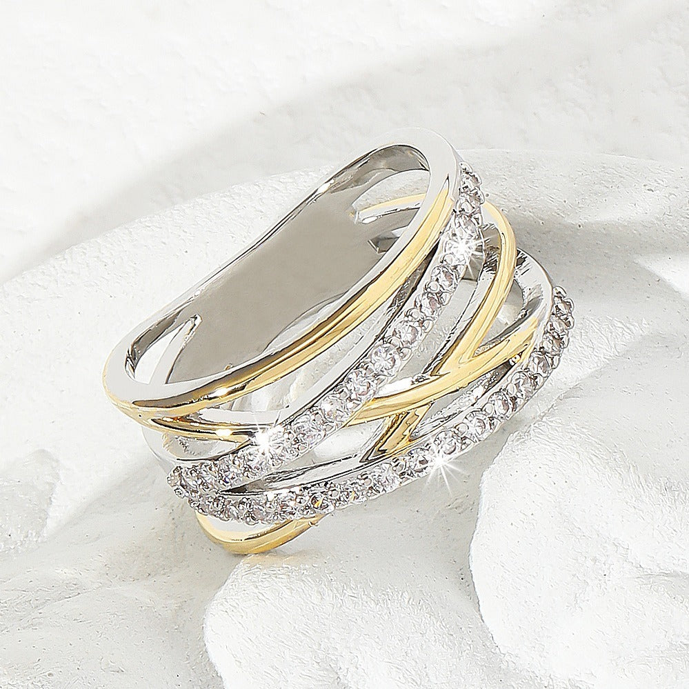 Luxury Infinity Synthetic Zirconia Eternity Ring Wedding Engagement Party Decor for Bride Women Gift NovaCart