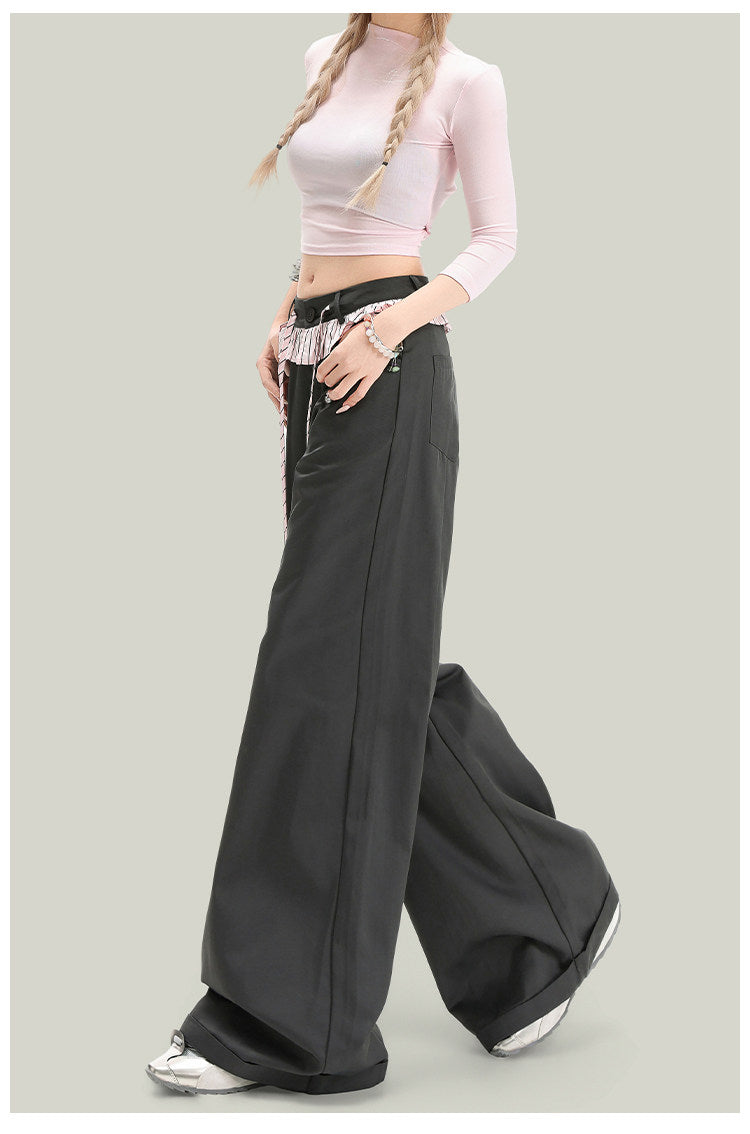 Women’s Vintage Lace Panel Casual Pants FitiqueFit