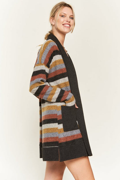 MULTI COLOR STRIPE CARDIGAN KRT1242 Shop Style & More | Fresh Looks, Everyday Deals & Free Shipping