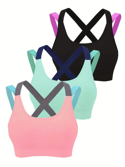 Summer Outer Wear Beautiful Back No Steel Ring Vest Type Sleep Sports Underwear Female Yoga Running Fitness Sports Bra Thin NovaCart