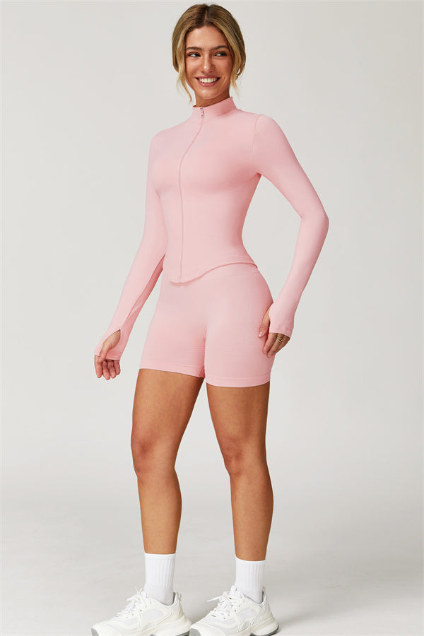 The Delight Jacket Shorts 2-Piece Set Fitglutes Activewear Gymwear Sportswear & Workout Clothes
