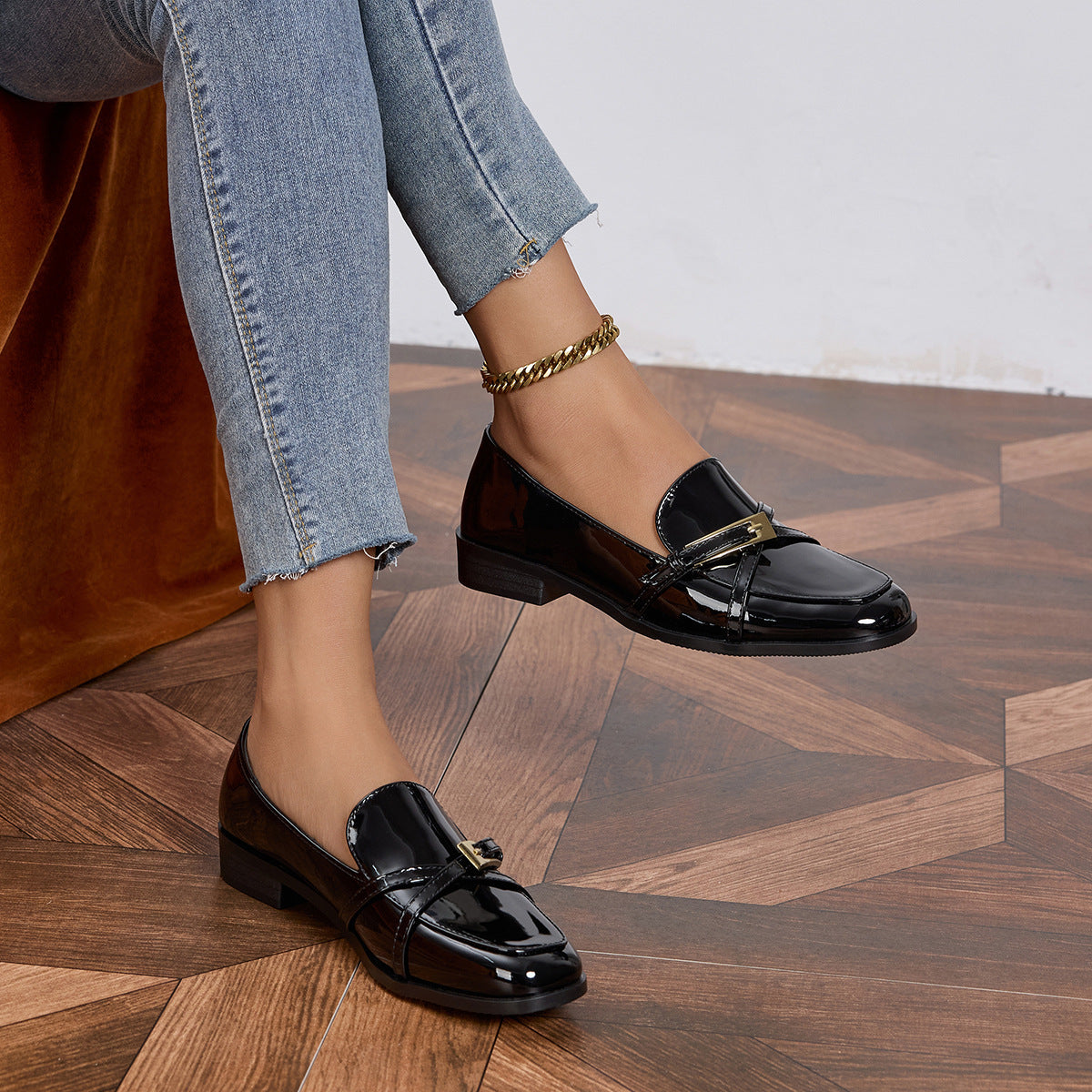 Women’s Patent Leather Square Toe Shoes FitiqueFit