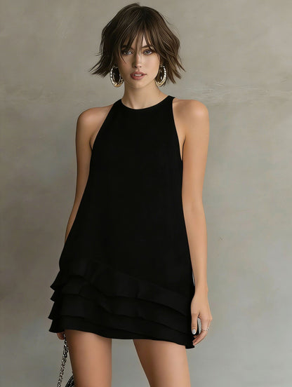Women's Sleeveless A-Line Midi Dress Loose Fit FitiqueFit