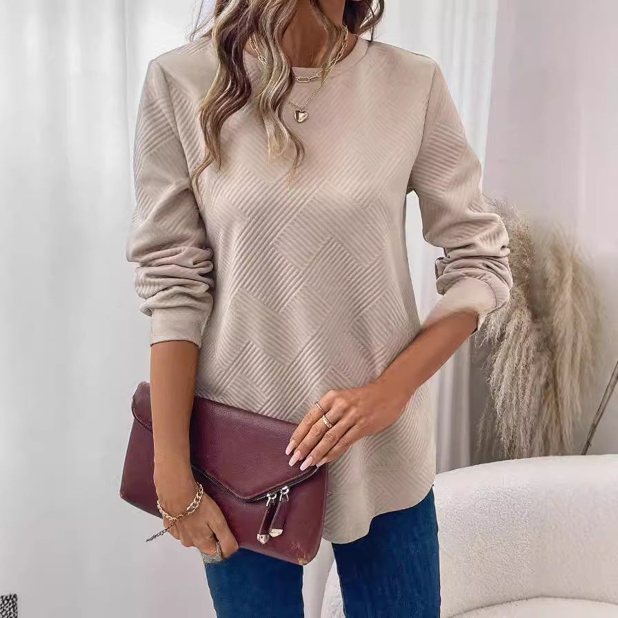 Women's Crew Neck Casual Long Sleeve Shirt See size chart under “more details” The Fashion Celestial