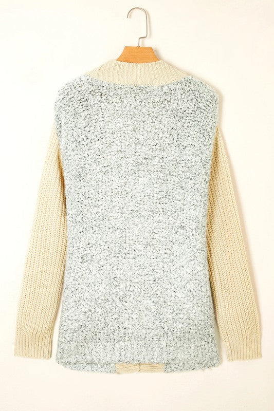 Colorblock Open Front Pocketed Cardigan Shop Style & More | Fresh Looks, Everyday Deals & Free Shipping
