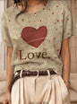 Women's Retro Short-Sleeve Jacquard Knit Top FitiqueFit