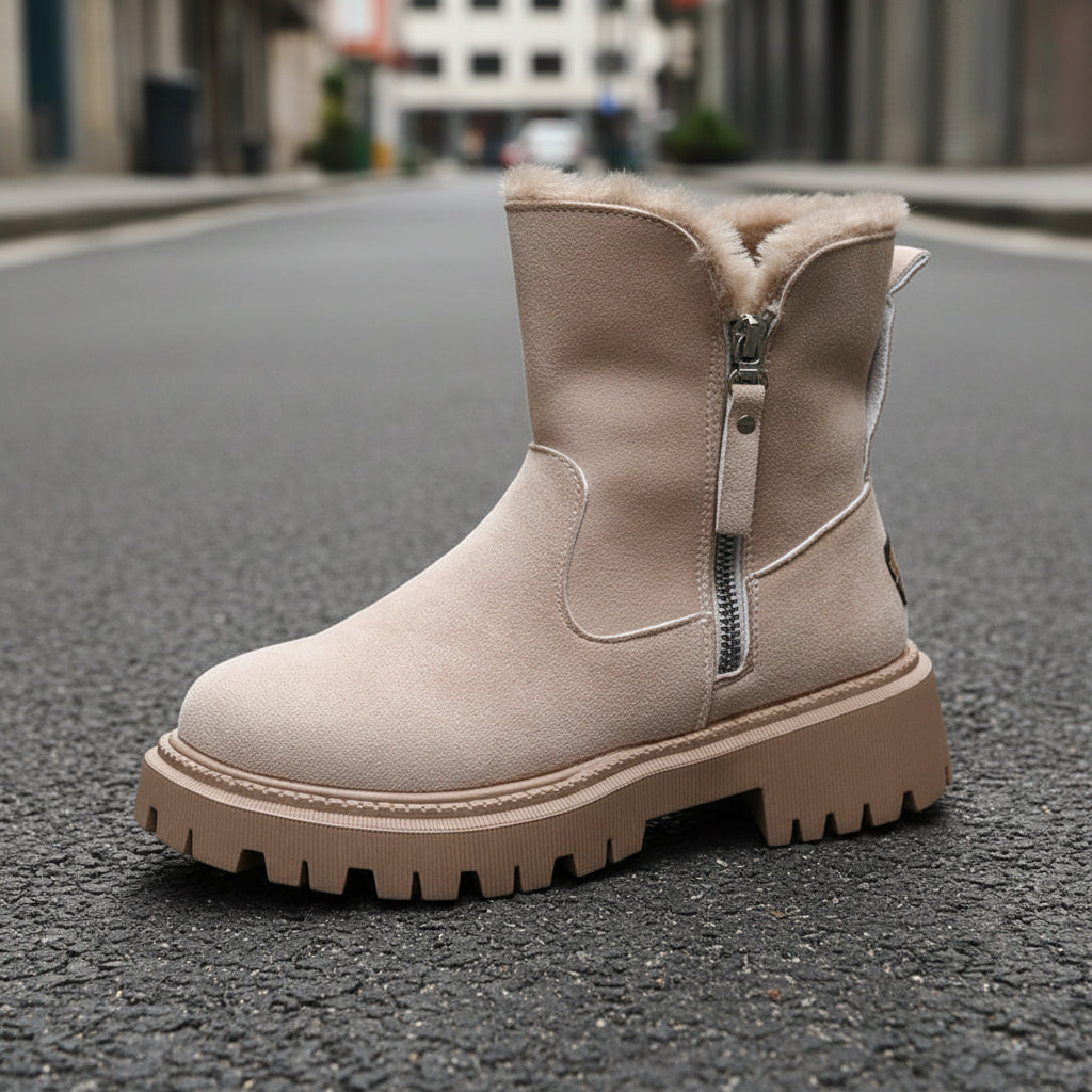Women’s Plush Snow Boots – Warm Waterproof Winter Boots (Plus Size) FitiqueFit