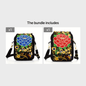 Women's Embroidered Crossbody Bag, Mini Shoulder Bag, Portable Double-Layer Wallet, Phone Pouch NovaCart