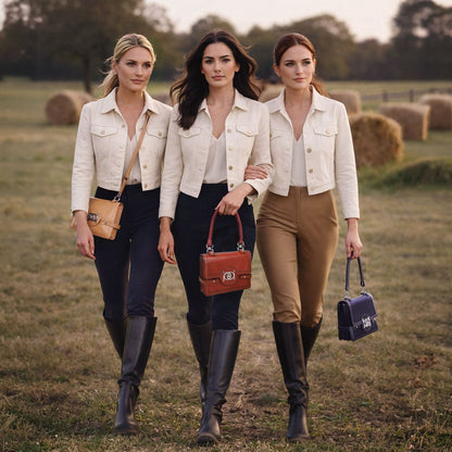 Bella -  Horse Bit Talisman Crossbody Luxury Leather Handbag in Cognac Urban-Equestrian