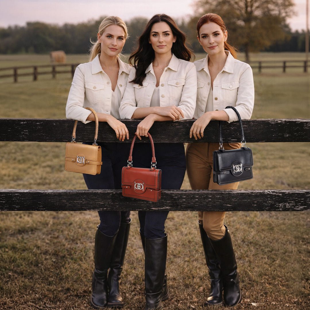 Bella -  Horse Bit Talisman Crossbody Luxury Leather Handbag in Cognac Urban-Equestrian