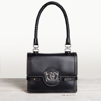 Bella -  Horse Bit Talisman Crossbody Luxury Leather Handbag in Black Urban-Equestrian