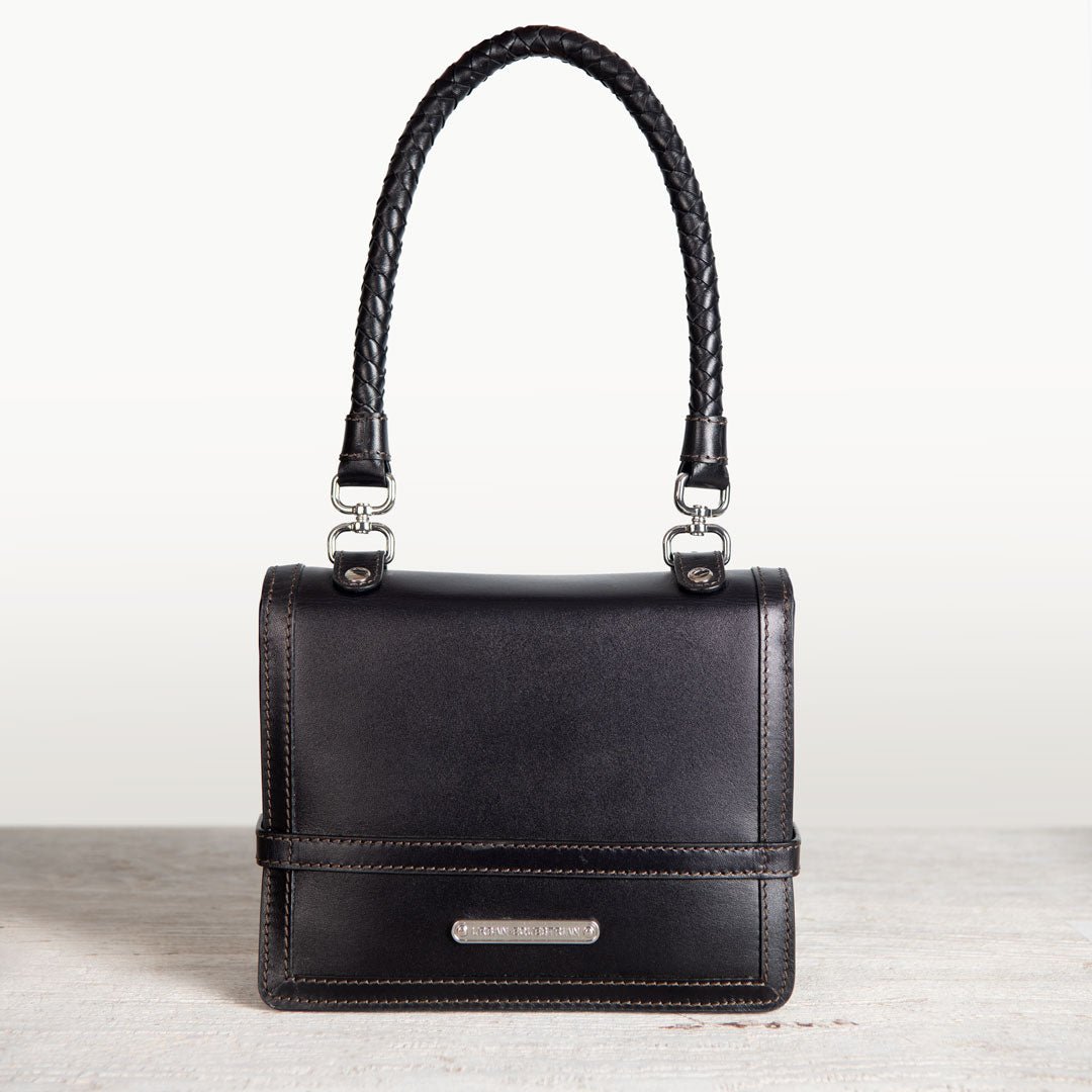 Bella -  Horse Bit Talisman Crossbody Luxury Leather Handbag in Black Urban-Equestrian