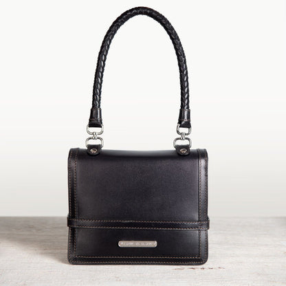 Bella -  Horse Bit Talisman Crossbody Luxury Leather Handbag in Black Urban-Equestrian