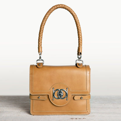 Bella -  Horse Bit Talisman Crossbody Luxury Leather Handbag in Caramel Urban-Equestrian